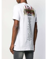 T-shirt à col rond imprimé blanc Philipp Plein