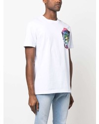 T-shirt à col rond imprimé blanc Philipp Plein