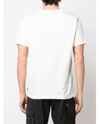 T-shirt à col rond imprimé blanc Stone Island Shadow Project