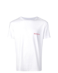 T-shirt à col rond imprimé blanc RtA