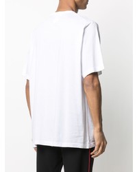 T-shirt à col rond imprimé blanc DSQUARED2