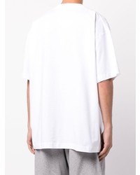 T-shirt à col rond imprimé blanc Vetements