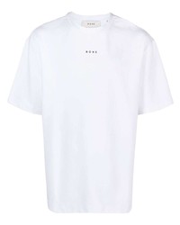 T-shirt à col rond imprimé blanc Róhe