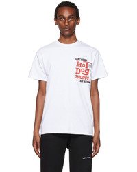 T-shirt à col rond imprimé blanc Saintwoods