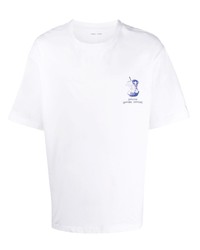 T-shirt à col rond imprimé blanc SAMSOE SAMSOE