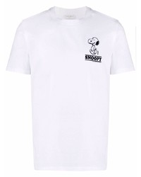 T-shirt à col rond imprimé blanc Sandro Paris