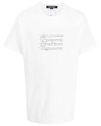 T-shirt à col rond imprimé blanc Sankuanz