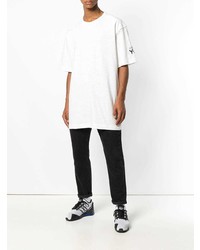 T-shirt à col rond imprimé blanc Y-3