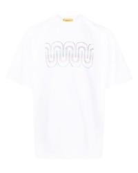 T-shirt à col rond imprimé blanc Seven By Seven