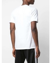 T-shirt à col rond imprimé blanc Supreme