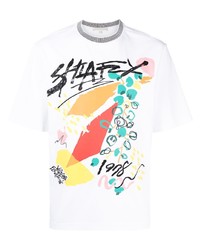 T-shirt à col rond imprimé blanc SHIATZY CHEN