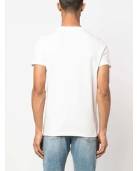 T-shirt à col rond imprimé blanc Diesel