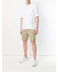 T-shirt à col rond imprimé blanc MSGM