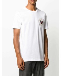 T-shirt à col rond imprimé blanc Tommy Hilfiger