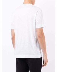 T-shirt à col rond imprimé blanc Emporio Armani