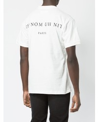 T-shirt à col rond imprimé blanc Ih Nom Uh Nit