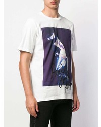 T-shirt à col rond imprimé blanc Paul Smith