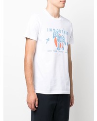 T-shirt à col rond imprimé blanc PS Paul Smith