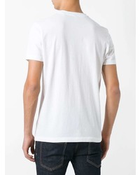 T-shirt à col rond imprimé blanc Aspesi