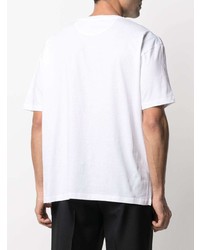 T-shirt à col rond imprimé blanc Valentino