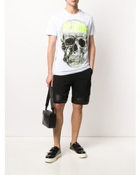 T-shirt à col rond imprimé blanc Philipp Plein