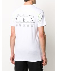 T-shirt à col rond imprimé blanc Philipp Plein