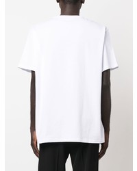 T-shirt à col rond imprimé blanc Alexander McQueen