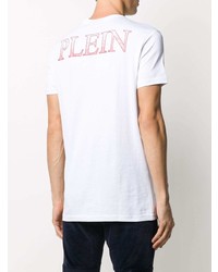 T-shirt à col rond imprimé blanc Philipp Plein