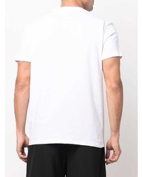 T-shirt à col rond imprimé blanc Alexander McQueen