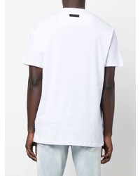 T-shirt à col rond imprimé blanc Philipp Plein