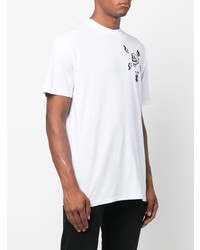 T-shirt à col rond imprimé blanc Philipp Plein