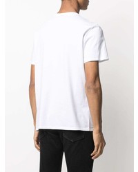 T-shirt à col rond imprimé blanc Just Cavalli