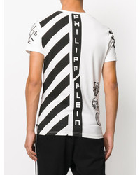 T-shirt à col rond imprimé blanc Philipp Plein