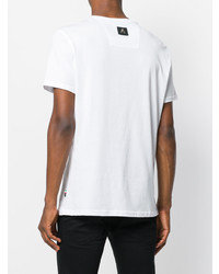 T-shirt à col rond imprimé blanc Philipp Plein