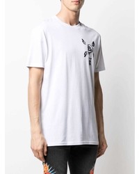 T-shirt à col rond imprimé blanc Philipp Plein