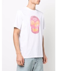 T-shirt à col rond imprimé blanc PS Paul Smith