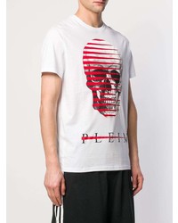 T-shirt à col rond imprimé blanc Philipp Plein