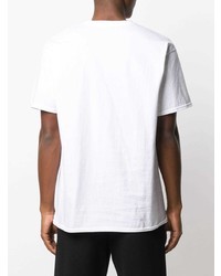 T-shirt à col rond imprimé blanc Raw Emotions