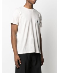 T-shirt à col rond imprimé blanc Plùs Que Ma Vìe