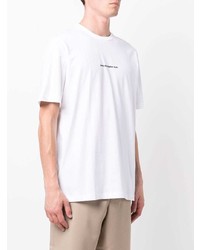 T-shirt à col rond imprimé blanc Oamc