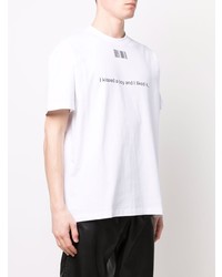 T-shirt à col rond imprimé blanc VTMNTS