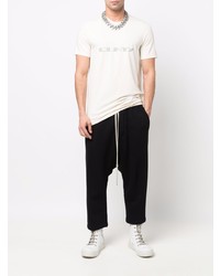 T-shirt à col rond imprimé blanc Rick Owens DRKSHDW