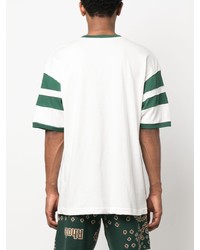 T-shirt à col rond imprimé blanc Rhude