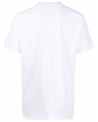 T-shirt à col rond imprimé blanc Maison Labiche