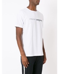 T-shirt à col rond imprimé blanc OSKLEN