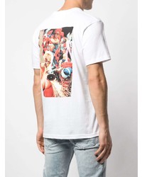 T-shirt à col rond imprimé blanc Supreme