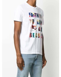 T-shirt à col rond imprimé blanc Etro