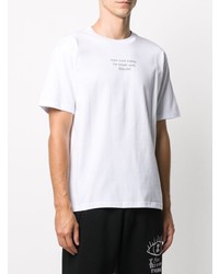 T-shirt à col rond imprimé blanc DUOltd
