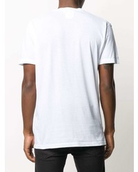 T-shirt à col rond imprimé blanc DSQUARED2