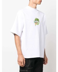 T-shirt à col rond imprimé blanc Jacquemus